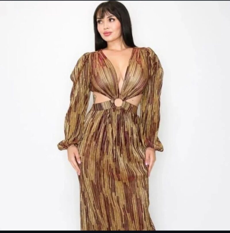 Cutout Side Long Dress