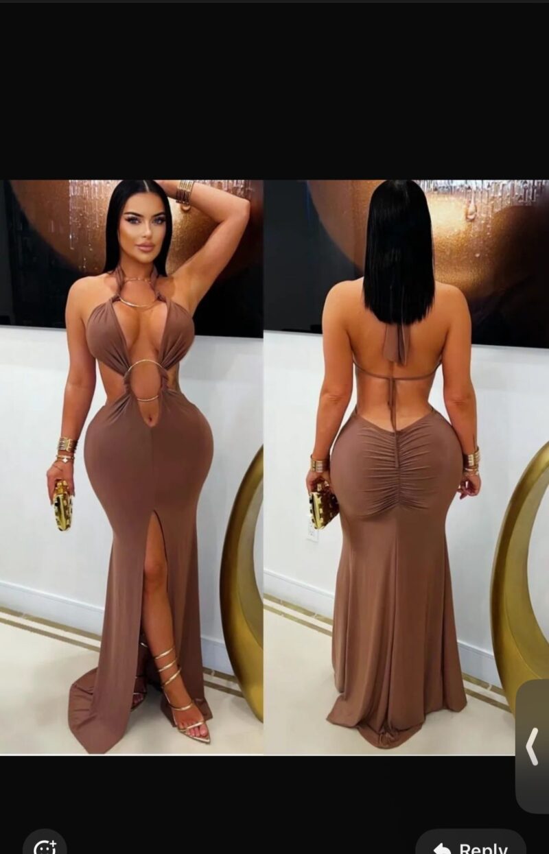 Long Brown  Dress